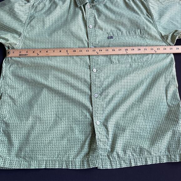 J Jill Womens Rayon Top Medium Green Floral Vneck 3/4 Sleeve Casual Spring - Picture 7 of 11